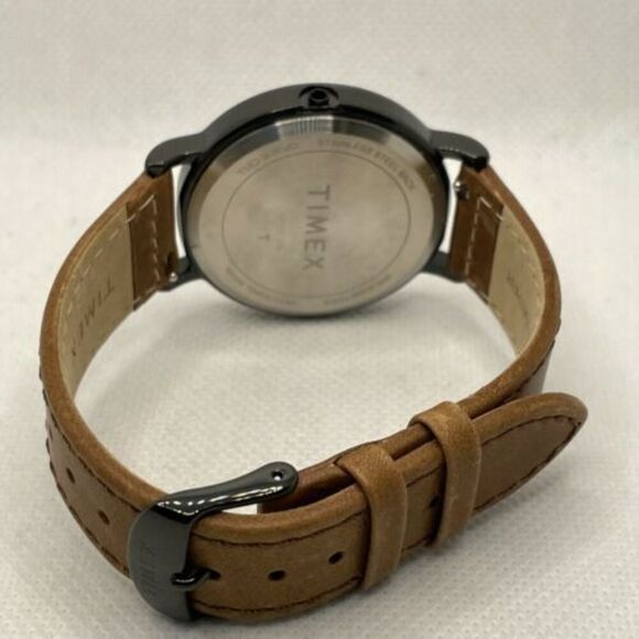 Timex Weekender TW2T30500 Men Brown Leather Analog Dial Quartz Wrist Watch TMR51 - Picture 9 of 10